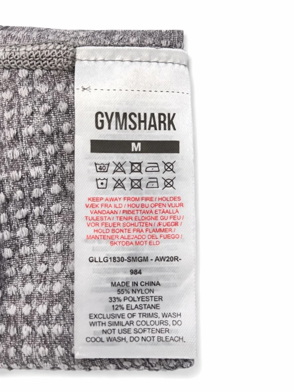 Gymshark Seamless Sculpt Leggings Gray Medium High Rise Cropped Athleisure - Picture 4 of 4